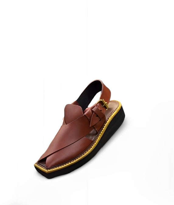 Boss Style Brown Kaptaan chappal