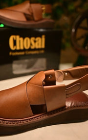 Winter leather Kaptaan chappal Akhrot