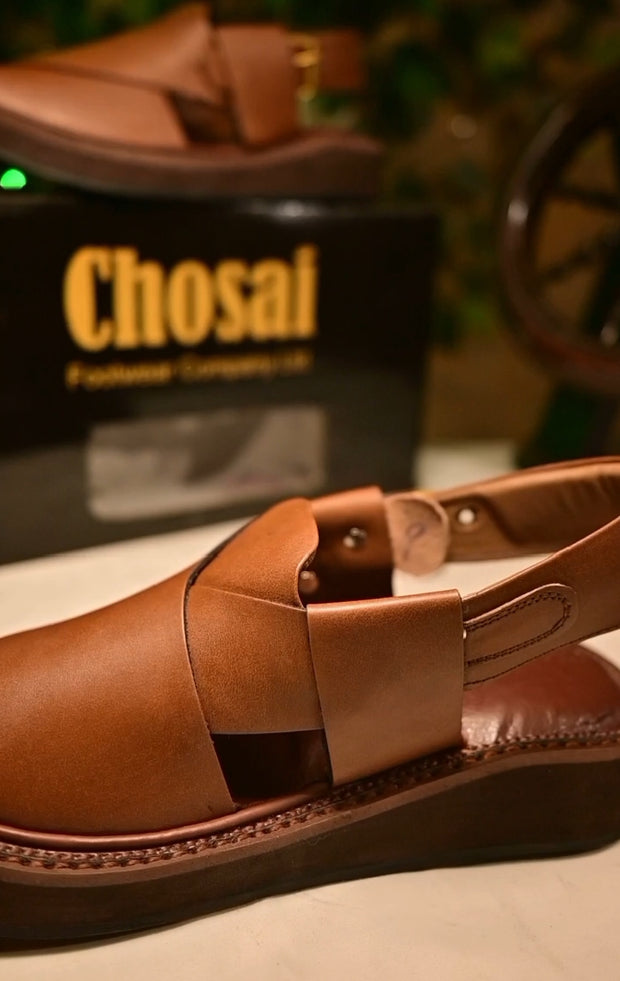 Winter leather Kaptaan chappal Akhrot