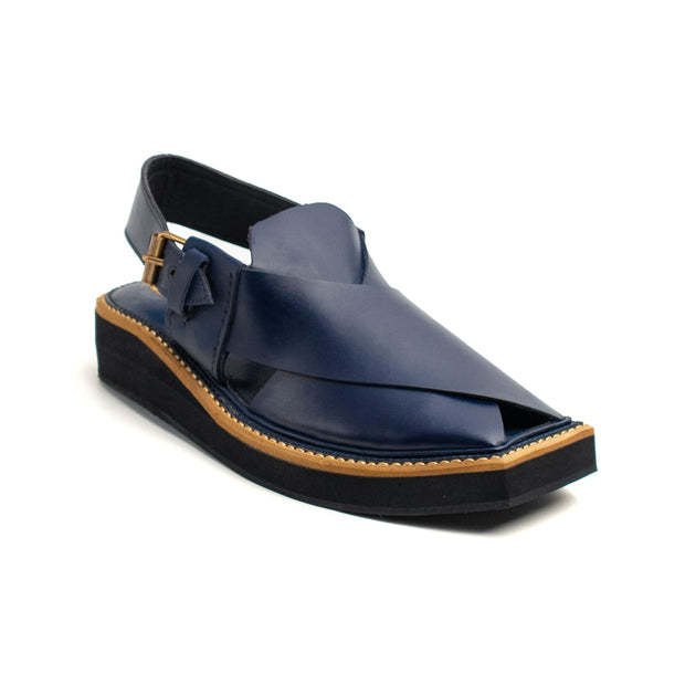 Boss Style Blue Kaptaan chappal